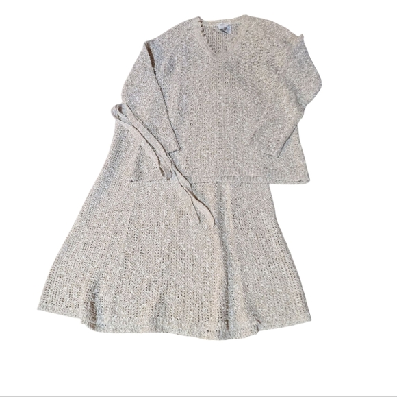 Vintage Pallas 2 Piece Set Women’s Small to Medium Hand knit Irish linen 70s L - Picture 1 of 9